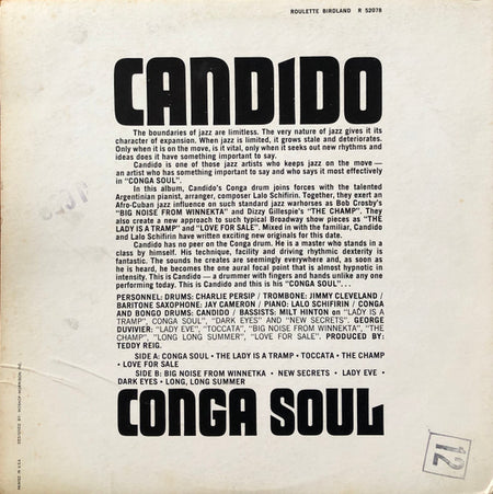Candido : Conga Soul (LP, Album, Mono)