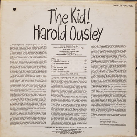 Harold Ousley : The Kid! (LP, Album, ARP)