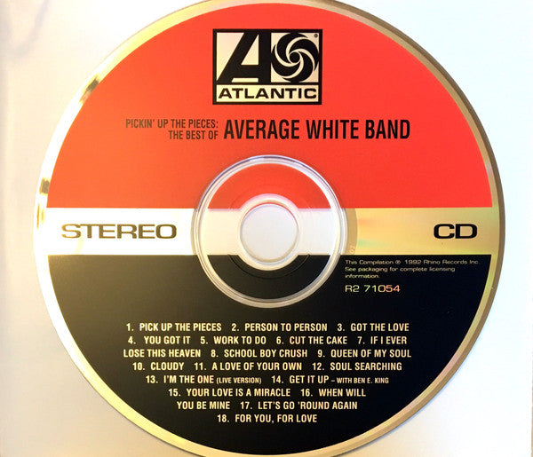 Average White Band : Pickin' Up The Pieces: The Best Of Average White Band (CD, Comp, RM, RP)