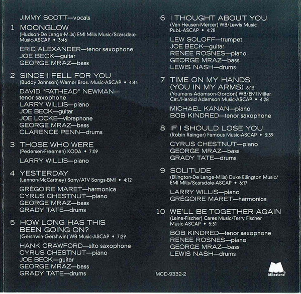 Jimmy Scott : Moon Glow (CD, Album)