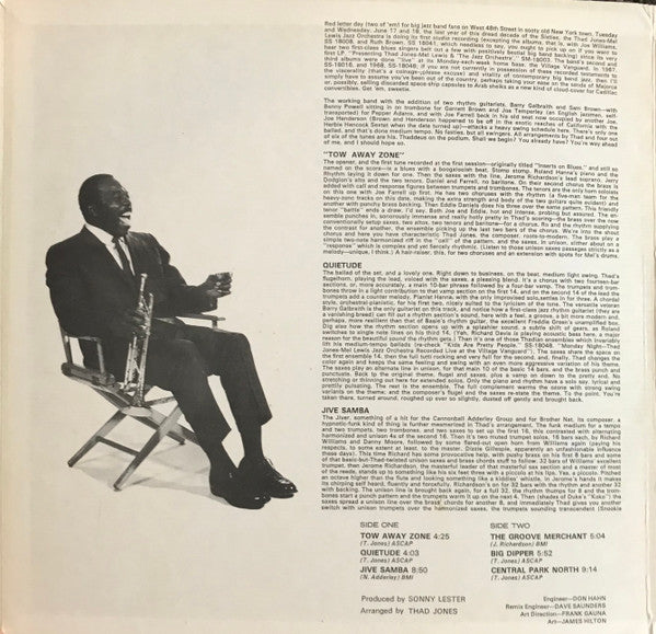 Thad Jones / Mel Lewis Jazz Orchestra* : Central Park North (LP, Album, Gat)