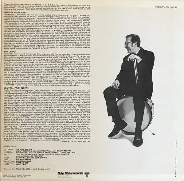 Thad Jones / Mel Lewis Jazz Orchestra* : Central Park North (LP, Album, Gat)