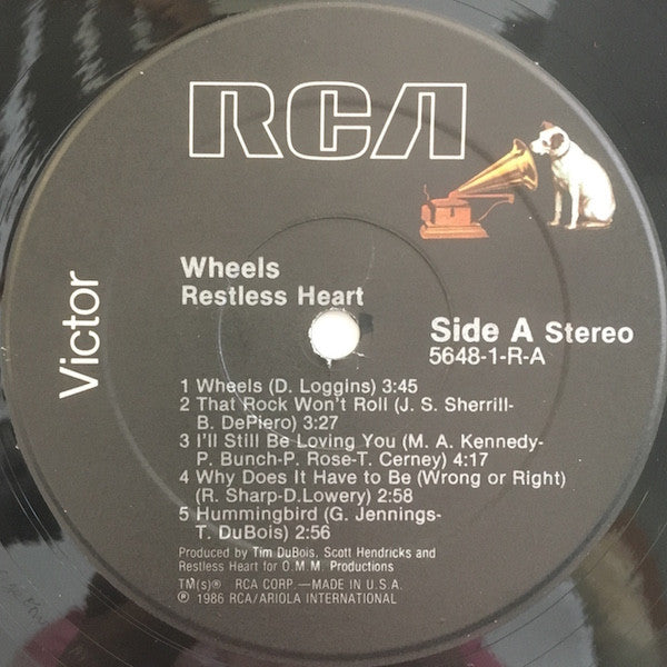Restless Heart : Wheels (LP, Album, Hau)