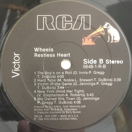 Restless Heart : Wheels (LP, Album, Hau)
