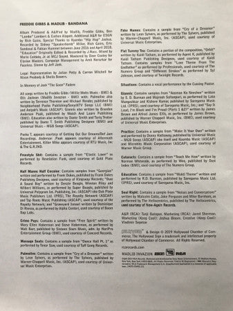 Freddie Gibbs & Madlib : Bandana (LP, Album)