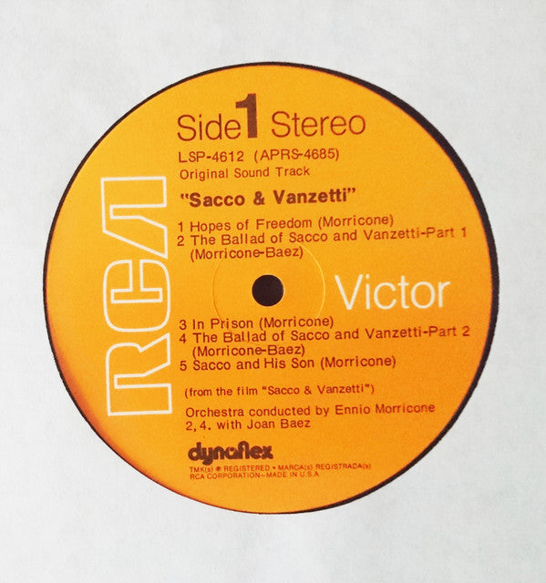 Ennio Morricone : Sacco & Vanzetti (An Original Soundtrack Recording) (LP, Album, Roc)