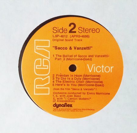 Ennio Morricone : Sacco & Vanzetti (An Original Soundtrack Recording) (LP, Album, Roc)
