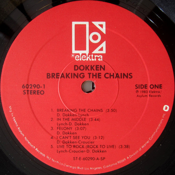 Dokken : Breaking The Chains (LP, Album, SP )