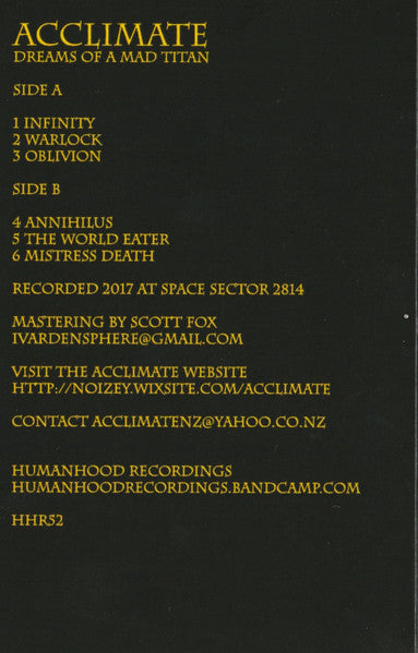 Acclimate : Dreams Of A Mad Titan (Cass, Ltd)