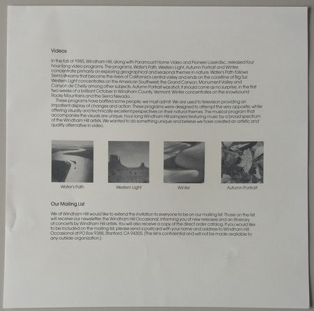 Various : An Evening With Windham Hill Live (LP, Album, RE)