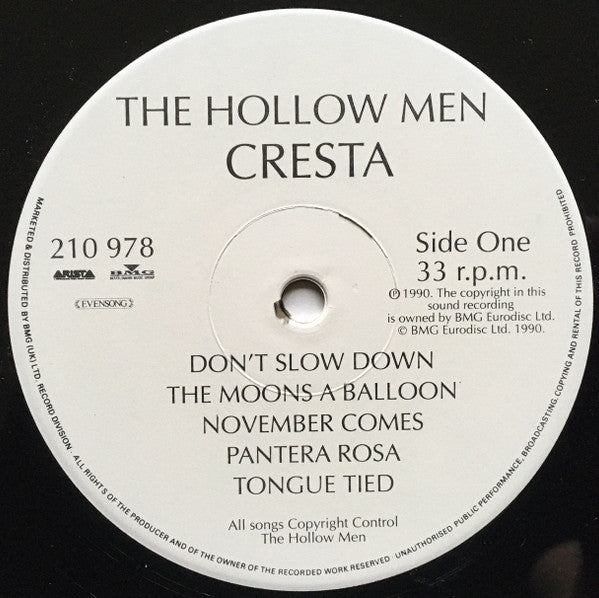 The Hollow Men : Cresta (LP, Album)