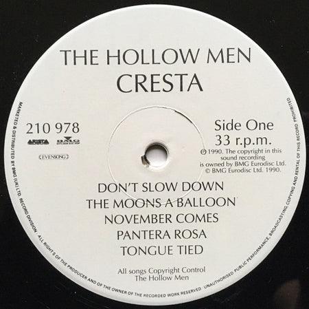 The Hollow Men : Cresta (LP, Album)