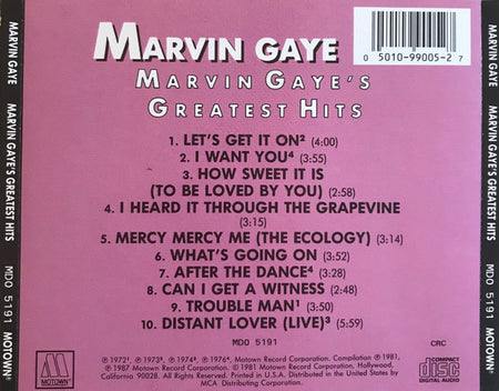 Marvin Gaye : Marvin Gaye's Greatest Hits (CD, Comp, Club, SRC)