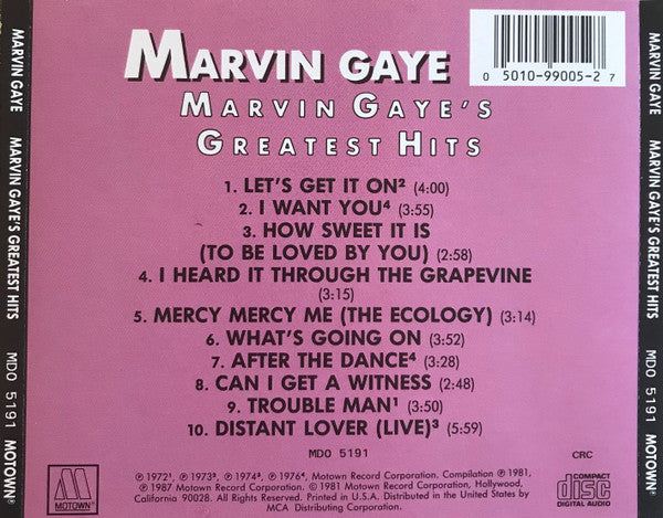 Marvin Gaye : Marvin Gaye's Greatest Hits (CD, Comp, Club, SRC)