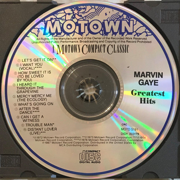 Marvin Gaye : Marvin Gaye's Greatest Hits (CD, Comp, Club, SRC)