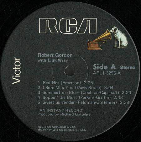 Robert Gordon (2) With Link Wray : Robert Gordon With Link Wray (LP, Album, RE, Ind)