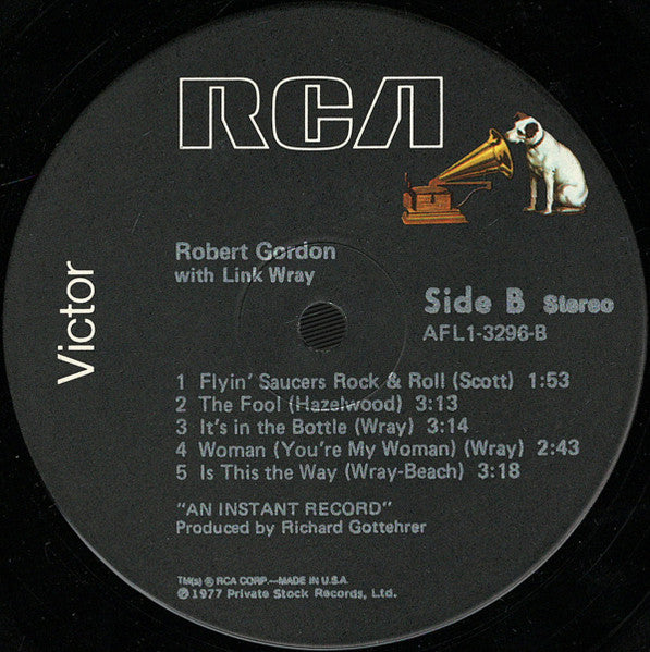Robert Gordon (2) With Link Wray : Robert Gordon With Link Wray (LP, Album, RE, Ind)
