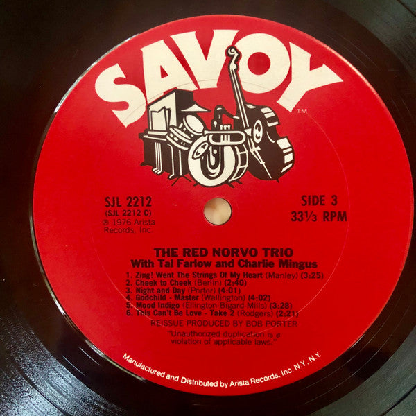 The Red Norvo Trio With Tal Farlow And Charles Mingus : The Savoy Sessions (2xLP, Comp, Gat)