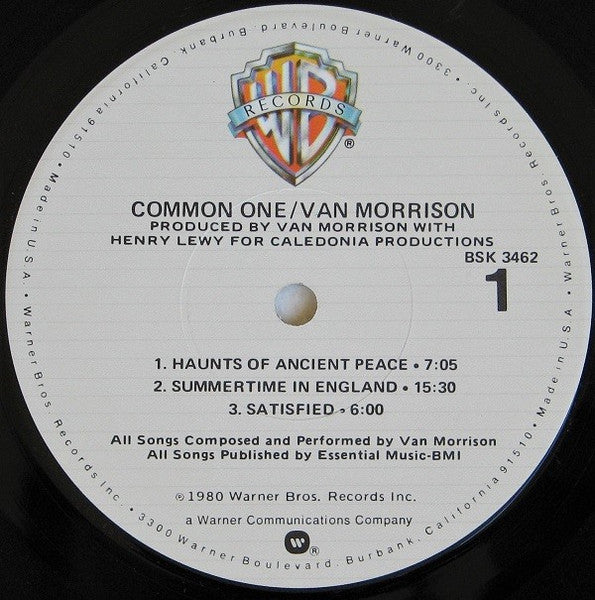 Van Morrison : Common One (LP, Album, Los)