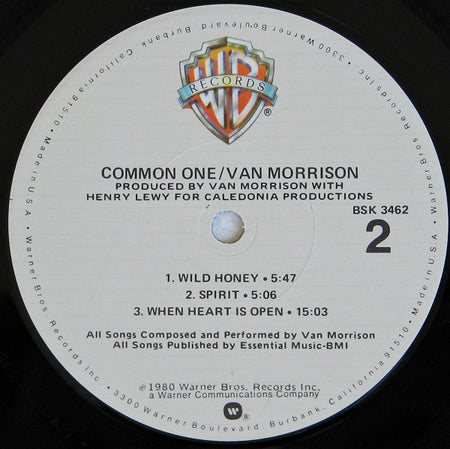 Van Morrison : Common One (LP, Album, Los)