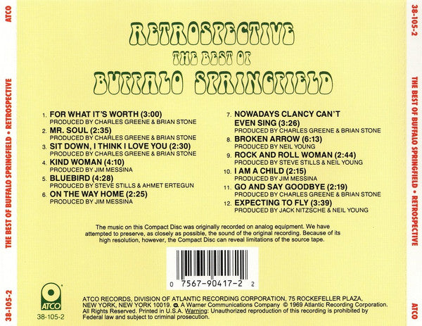 Buffalo Springfield : Retrospective - The Best Of Buffalo Springfield (CD, Comp, RE)