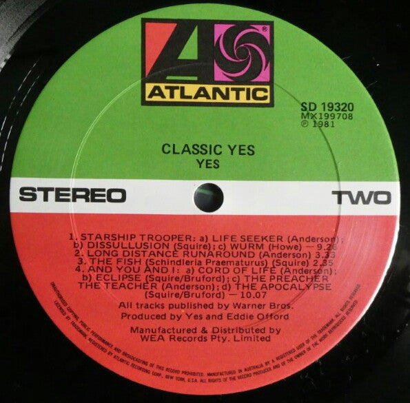 Yes : Classic Yes (LP, Comp + 7", Single)