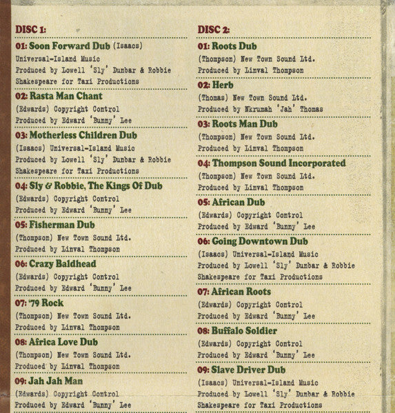 Sly & Robbie : Riddim (The Best Of Sly & Robbie In Dub 1978 To 1985) (2xCD, Comp)