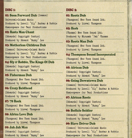 Sly & Robbie : Riddim (The Best Of Sly & Robbie In Dub 1978 To 1985) (2xCD, Comp)