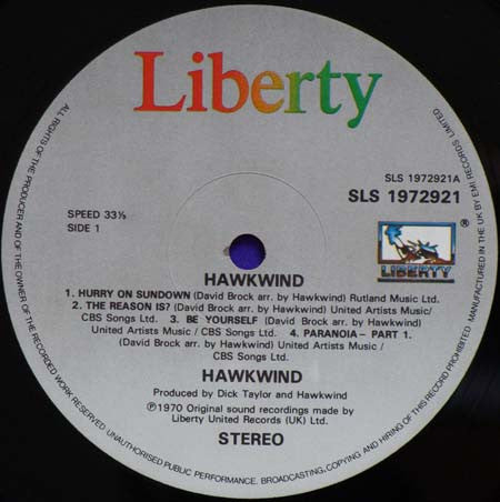 Hawkwind : Hawkwind (LP, Album, RE)