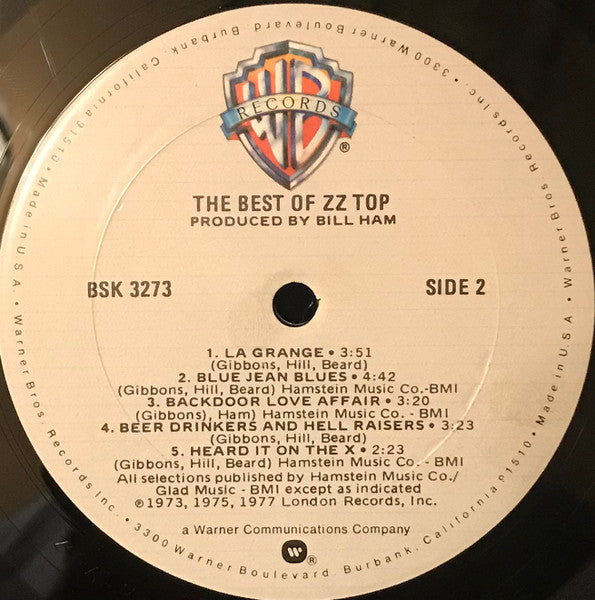 ZZ Top : The Best Of ZZ Top (LP, Comp, Club, RE)