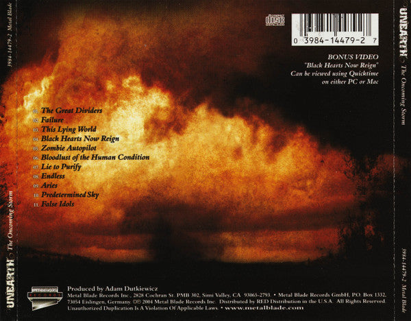 Unearth : The Oncoming Storm (CD, Album, Enh)