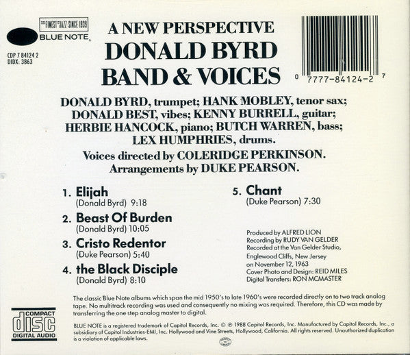 Donald Byrd : A New Perspective (CD, Album, RE)
