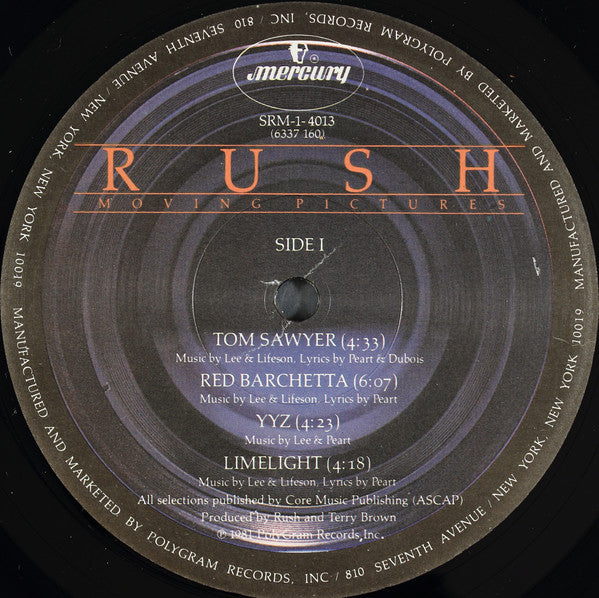 Rush : Moving Pictures (LP, Album, RE, RM, Hau)