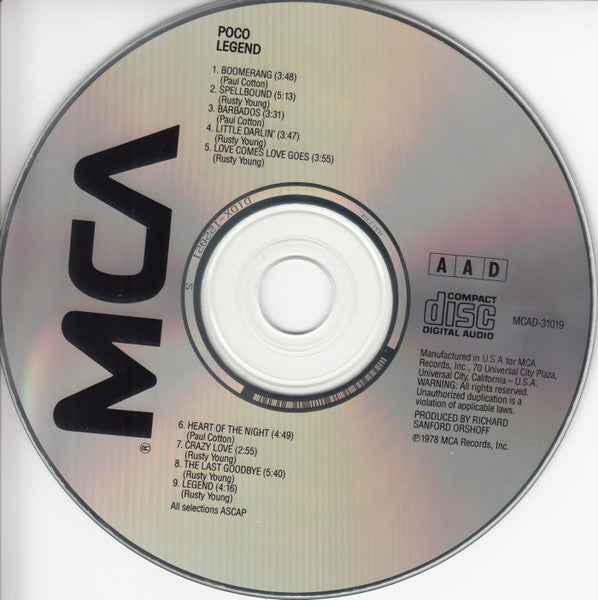 Poco (3) : Legend (CD, Album, RE)