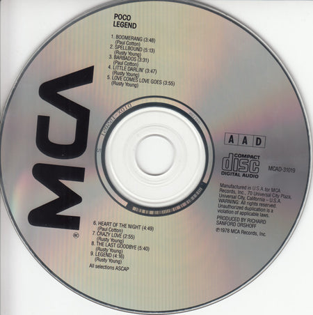 Poco (3) : Legend (CD, Album, RE)