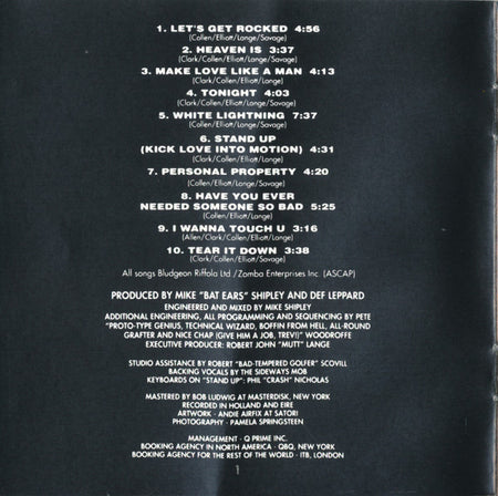 Def Leppard : Adrenalize (CD, Album)