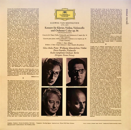Ludwig van Beethoven, Géza Anda, Wolfgang Schneiderhan, Pierre Fournier, Radio-Symphonie-Orchester Berlin, Ferenc Fricsay : Tripelkonzert (LP, RE, 180)