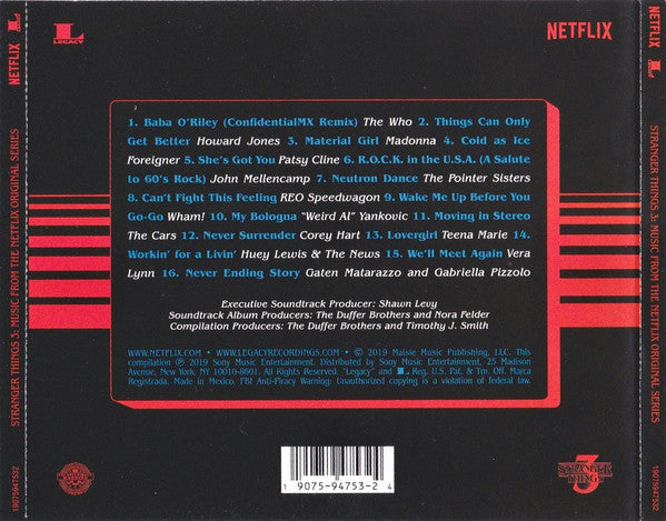 Various : Stranger Things 3: (Music From The Netflix Original Series) (CD, Comp)