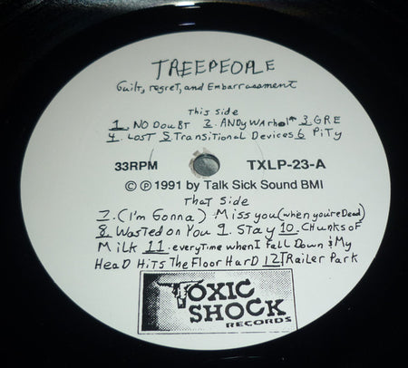 Treepeople : Guilt Regret Embarrassment (LP, Album)