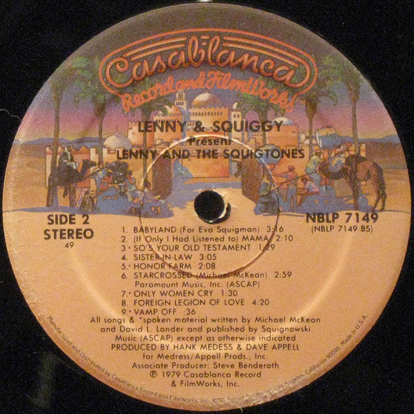 Lenny And The Squigtones : Lenny & Squiggy Present Lenny And The Squigtones (LP, Album, 49 )