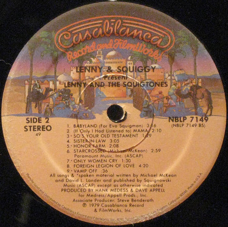 Lenny And The Squigtones : Lenny & Squiggy Present Lenny And The Squigtones (LP, Album, 49 )
