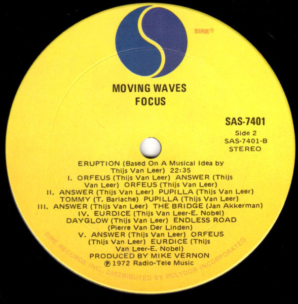 Focus (2) : Moving Waves (LP, Album, Ter)