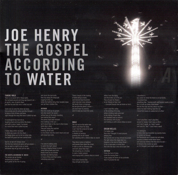 Joe Henry : The Gospel According To Water  (2xLP, Album)