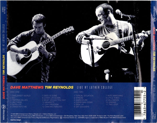Dave Matthews, Tim Reynolds : Live At Luther College (2xCD, Album, SPU)