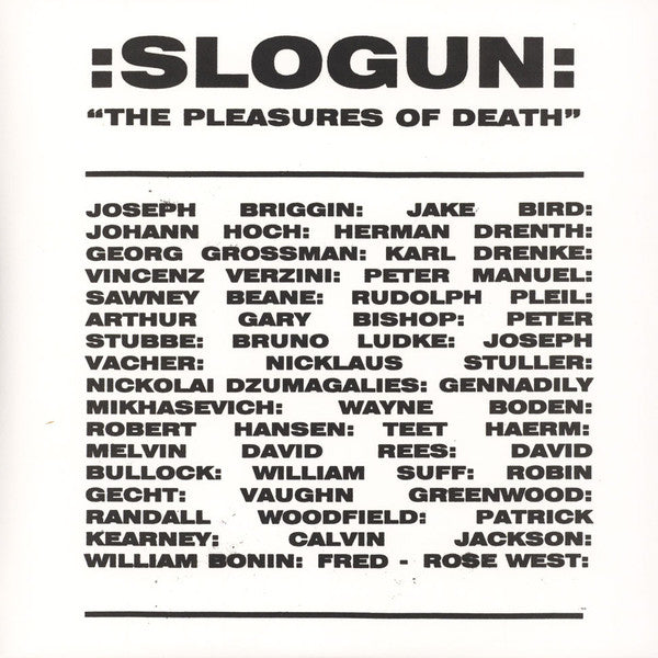 Slogun : The Pleasures Of Death (2xLP, Album, Ltd, RE)