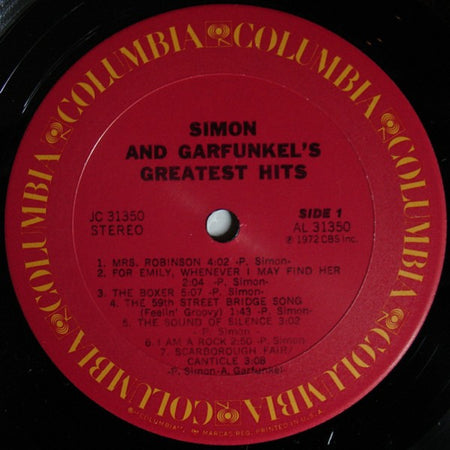 Simon & Garfunkel : Simon And Garfunkel's Greatest Hits (LP, Comp, RE, Car)