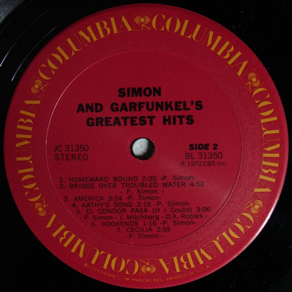 Simon & Garfunkel : Simon And Garfunkel's Greatest Hits (LP, Comp, RE, Car)