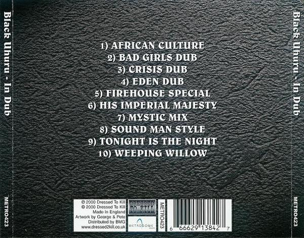Black Uhuru (Feat) Sly & Robbie : In Dub (CD, Album, RE)