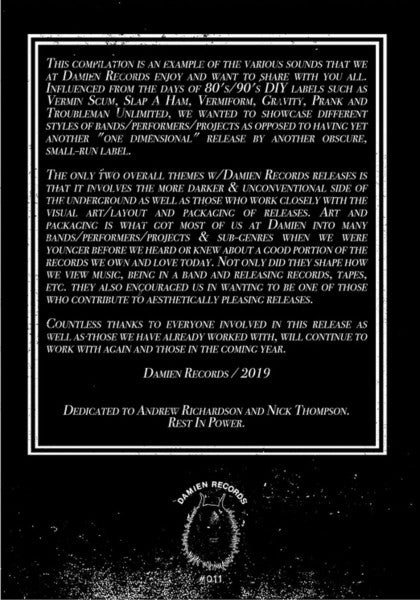 Various : Damien Records Compilation Vol. I (Cass, Comp, Num)