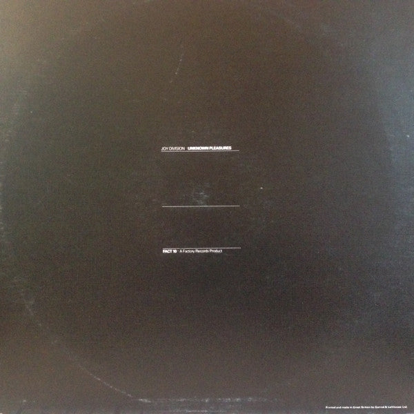Joy Division : Unknown Pleasures (LP, Album, RP, Tra)